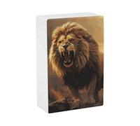 Étui à cigarettes Lion rugissant en colère, format King Size (85 mm), capacité de 20 cigarettes, léger et étanche, pour hommes et femmes. Ouverture par simple pression. Accessoire amusant pour sac à m