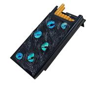 Étui à cigarettes lumineux 3D, boîte en métal for 20-13cigarettes, étui portable étanche et résistant aux chocs en alliage d'aluminium avec fermeture magnétique(Blue)