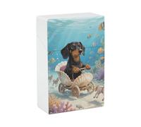 Étui à cigarettes motif teckel dans une coque - étui à cigarettes petit briquet boîte de rangement élégante pour cigarettes, accessoires pour homme et femme