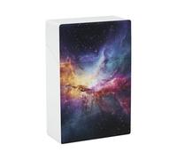 Étui à cigarettes Nébuleuse et Galaxie de l'Univers, étui de voyage en plastique à ouverture facile d'une seule main, avec couvercle à ressort, pour hommes et femmes.