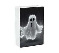 Étui à cigarettes noir et fantôme d'Halloween, résistant aux chocs et à l'eau, en plastique rigide, avec briquet élé pour hommes et femmes.