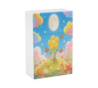 Étui à cigarettes orange papillon lune fleur taille normale capacité 20, étui à cigarettes étanche anti-écrasement, boîte à cigarettes de voyage pour homme et femme fumoir