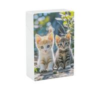 Étui à cigarettes portable avec deux petits chats et distributeurs de cigarettes durables
