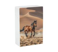 Étui à cigarettes portable avec motif de chevaux qui courent dans le désert