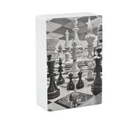 Étui à cigarettes portable étanche en plastique de taille normale, boîte à cigarettes noire et blanche, étui de rangement à rabat pour homme et femme