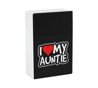 Étui à cigarettes portable « J'aime ma tante », cadeau pour homme, femme ou père.