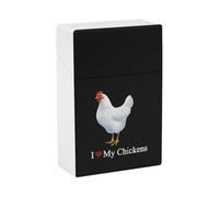 Étui à cigarettes portable « J'aime mes poules » - Cadeau pour hommes, femmes et pères