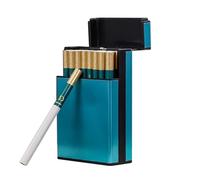 Étui À Cigarettes Pour 25 Cigarettes Boîte À Cigarettes En Aluminium Homme Femme Etui Paquet CigaretteBlue,One Size