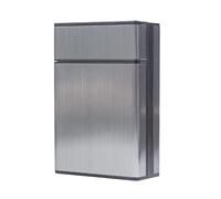 Étui À Cigarettes Pour 30 Cigarettes Boîte À Cigarettes En Aluminium Homme Femme Etui Paquet CigaretteGrey,One Size