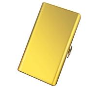 Étui à cigarettes pour homme et femme - Boîte à cigarettes légère et portable pouvant contenir 12 cigarettes/cartes bancaires de 100 mm - Design élégant, beau et généreux (12 pièces, 100 mm, or perle)