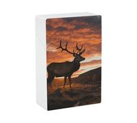 Étui à cigarettes Red Deer Bull Elk Sunset pour cigarettes King Size 85 mm, boîte de 20 cigarettes, étui en plastique résistant aux chocs, portable, pour hommes et femmes.