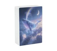 Étui à cigarettes « Rêves de baleines dans les nuages » pour adultes, étanche et résistant aux chocs, boîte de voyage compacte en plastique pouvant contenir 20 cigarettes, rangement portable et protec