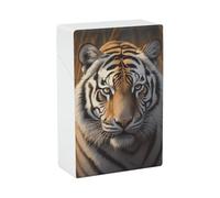 Étui à cigarettes Tiger King Size 85 mm, capacité 20 cigarettes, léger et étanche, pour hommes et femmes. Ouverture par simple pression. Accessoire amusant pour sac à main.