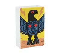 Étui à cigarettes - Totem Oiseau-Tonnerre Tribal, Boîte Étanche avec Fermeture Sécurisée, Capacité de 20 Cigarettes, Porte-cigarettes Portable pour Voyage, Accessoire Unisexe pour Fumeurs Hommes et Fe