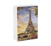Étui à cigarettes Tour Eiffel Paris pour homme - 85 mm - Capacité de 20 - Porte-cigarettes - Coupe-vent - En plastique - Accessoires pour fumeurs