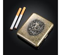 Etui à cigarettes vintage en métal pour hommes rétro Boîte à cigarettes hommes femmes antique Etui à cigarettes 20 cigarettes case acier inoxydable Etui à cigarettes homme Boîte à cigarettes