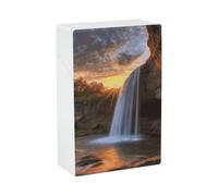 Étui à cigarettes Waterfall at Sunset - Capacité de 20 cigarettes - Taille normale - Accessoires pour fumer - Pour femme et homme - Pour rouler vos propres cigarettes