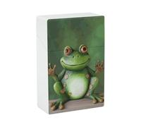 Étui à cigarettes Welcome Frog, format King Size (85 mm), 20 cigarettes, léger, à ouverture par simple pression, pour hommes et femmes. Porte-cigarettes amusant pour sac à main.