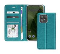 Étui à Clapet pour Fairphone 6 avec Porte Cartes Intégré Support Vidéo Turquoise