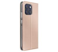Étui à Clapet pour Motorola Edge 70 avec Texture Tissée et Support Vidéo Rose champagne