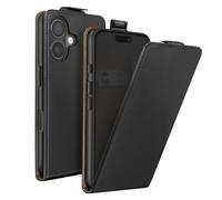Etui à clapet vertical iPhone 16 Magnétique Porte-carte Intégré Noir