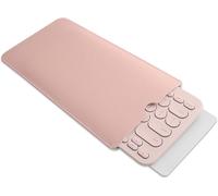 Étui à Clavier pour Clavier Logitech K380,Sac de Protection de Clavier Portable et Anti-poussière pour Le Rangement du Clavier,Simili Cuir Mince(Rose)