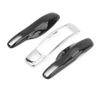Étui istance, Voiture Télécommande Porte-clés étui Garniture Housse de Protection ABS étui Protecteur Adapté pour 911 / //(Coquille Noire + Argent Cuite au Four)