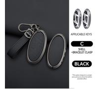 Étui à clés de voiture en alliage et cuir, coque de couverture de clé, porte-clé pour nouveau Kona SX2, Hyundai atin IQ 6