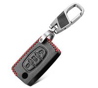 Étui à clés de Voiture en Cuir Housse de Protection à Distance Sac Coque Porte-clés Accessoires pour citroën Xsara Picasso C2 C3 C4 C5 C6 C8 pour Peugeot 107 206 207 307 406