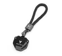 Étui à clés en aluminium Pour MT07 MT-07 MT 07 FZ-07 Accessoires moto CNC Housse de clé Coque et badge brodé Porte-clés(1 set Black)