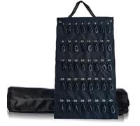 Étui à clés enroulable portable avec 30/40/50 positions de clés pour les ventes de voitures, immobiliers, hôtels, Noir , 40 Hooks (Positions), Moderne
