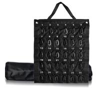 Étui à clés enroulable portable avec 30/40/50 positions de clés pour les ventes de voitures, immobiliers, hôtels, Noir , 30 Hooks (Positions), Moderne