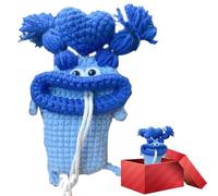 Étui à clés fait à la main - Support pour porte-clés fait à la main, porte-clés de voiture | Porte-clés de voiture avec bouche de saucisse en crochet, étui portable pour clés de voiture, F, 3.5x4.3in
