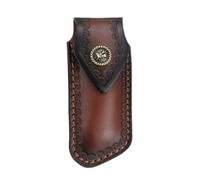 Étui a Couteau de Poche,Etui a Couteau Pliant en Cuir avec Trou de Suspension pour Ceinture et Fermeture a Pression pour Hommes et Femmes,Chasse,Camping,Jungle,Exploration (Couteau Non Inclus)