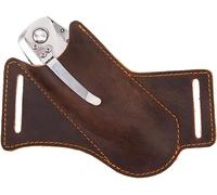 Étui À Couteaux En Cuir Pour Ceinture,Ceinture Edc-Couteau De Poche Pliable-Pour Homme-13 Cm-Support Compact-Marron Foncé