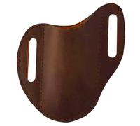 Étui à couteaux pliable - Porte-couteaux en cuir de vachette noir et marron, rangement de poche, clip de ceinture, organiseur de rangement compact | pour camping, trekking, atelier, voyage, cabine