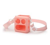 Étui à Couverture en Silicone pour Yoto Mini 2024 Haut-Parleur Audio Manchon de Protection avec bandoulière Coque Souple pour Yoto Mini (Rose)