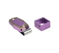 Étui à craie en aluminium pour billard, support de protection pour queue de billard avec clip de ceinture, récipient à craie léger en alliage d'aluminium pour joueurs, boîte de rangement (violet)