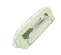 Étui à Crayon en Cuir, Mignon Visible de Grande capacité esthétique Big Cray Pouch de Crayon Small Makeup Sac pour Sac à Main en Cuir Pouche pour Le Bureau de l'école Homme Homme (Vert)