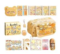 Étui à crayon mignon, pochette au crayon, organisateur de conception d'ours, compact et portable, robuste et durable, 8.2x3,5x4,1 pouces / 20,83x8.89x10.41cm pour les adolescents hommes femmes adultes