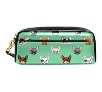 Étui À Crayons Bouledogue Français Mignon Papeterie Organisateur Anti-Salissant Trousse Scolaire Robuste Trousse À Maquillage pour Adolescent Étudiants Adulte