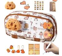 Étui À Crayons Capybara,Pochette à Crayons Grande Capacité | Grande Ouverture Accessoire Esthétique pour Adolescents École