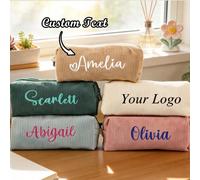 Étui à crayons en velours côtelé personnalisé, cadeau de Noël, sac de rangement avec nom personnalisé pour les amis et les camarades de adeau de rentrée scolaire Polyester
