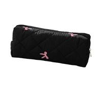 Étui à crayons - Grande capacité - Sac de rangement pour crayons - Nœud papillon mignon | Règle Eraser Marker School Stationery Container Organisateur de cosmétiques pour femmes, adolescentes, Noir ,