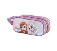 Étui à crayons scolaire La Reine des Neiges 2 (Frozen 2) Yourself - KARACTERMANIA - Double compartiment - Rose
