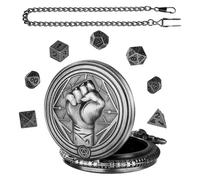 Étui à dés pour Montre de Poche,Montre de Poche à dés,Montre de Poche gravée Gear | Accessoires de Montre de Poche Vintage, dés en métal avec Coque de Montre de Poche pour RPG