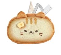 Étui à - Design en peluche pour chat toast | BASSE ORGANISATEUR DE FONCTION DE MORGEREY pour , garçons, filles et adolescents | Bouton de rangement esthétique pour la maternelle, la sc, B,