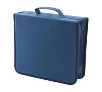 Étui à disque 256/384 capacité VCD Portefeuille de protection de rangement Support d'organisation livret Album Boîte Classeur Disque de rechange portable pour voyage, bleu, 256 pieces
