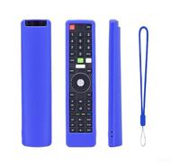 Étui à distance en silicone pour télécommande vocale Alexa 3ème génération 2021 - Coque antichoc avec texture en cuir - Poignée antidérapante pour Fire TV 4K - Bleu (bleu)