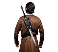 Étui à Épée Médiéval en Simili Cuir Ceinture d'épée Viking Renaissance Porte-Épée à Dos Réglable Vintage Support d'épées de Rapier Costume de Chevalier Guerrier Pirate pour Halloween GN Cosplay